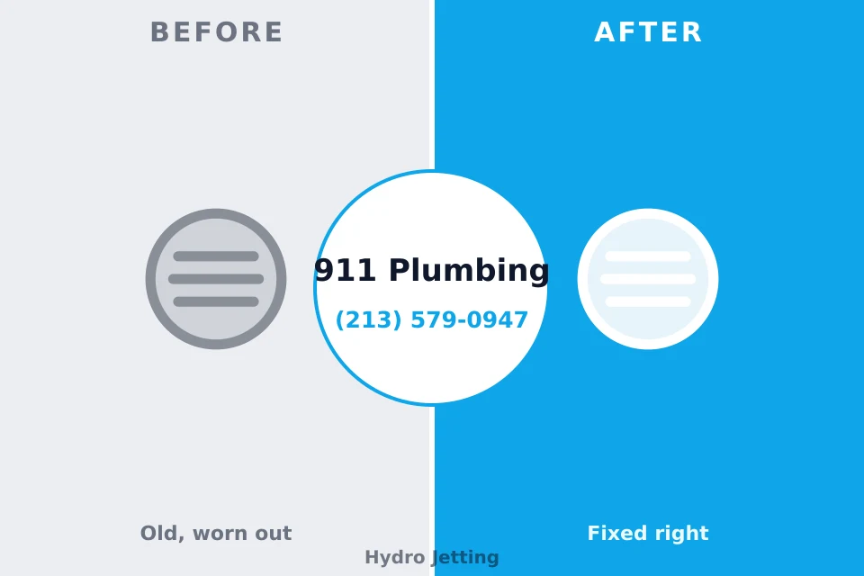 Before and after: plumbing repair Lake Belvedere Estates, FL